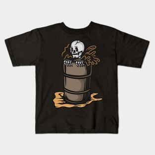 Beer and skull Kids T-Shirt